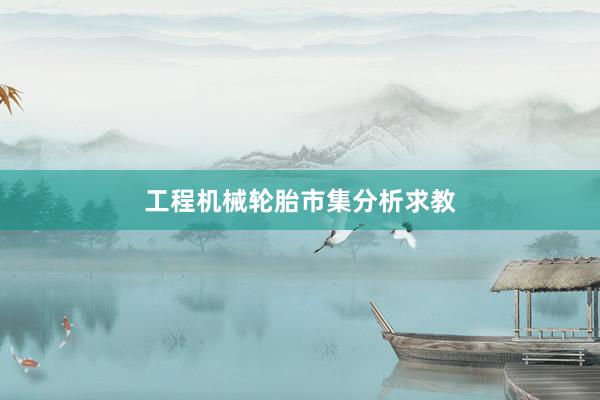工程机械轮胎市集分析求教